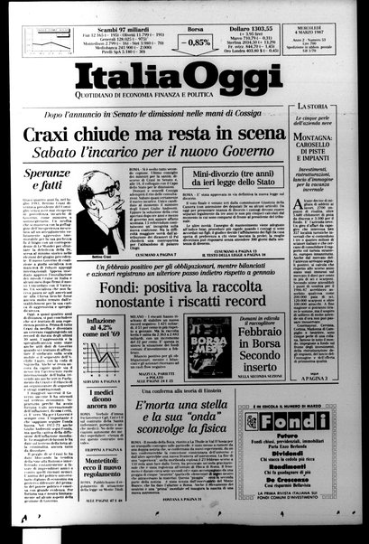 Italia oggi : quotidiano di economia finanza e politica